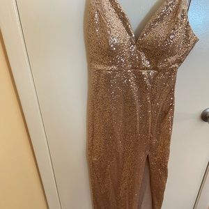 Gold sequence gown
